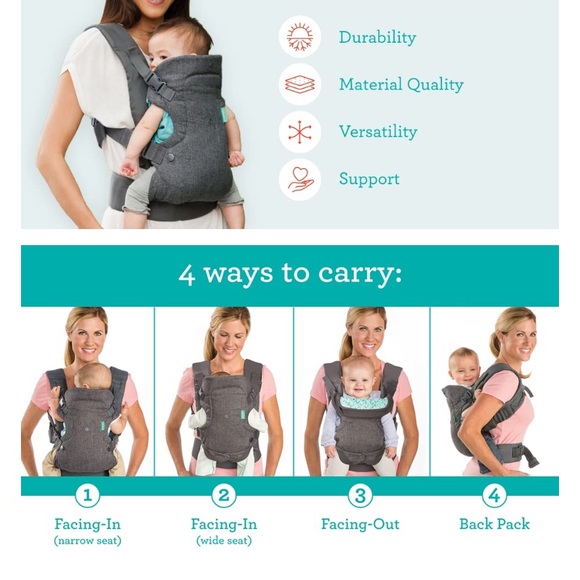 Infantino 4 in 1 baby carrier- ergonomic - Picture 5 of 6